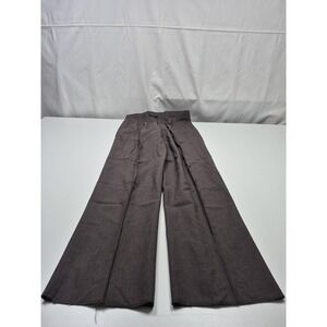 VTG Greg Peters Dress Pants Mens 34x36 Brown Wool Pleated Lined Unhemmed NWT